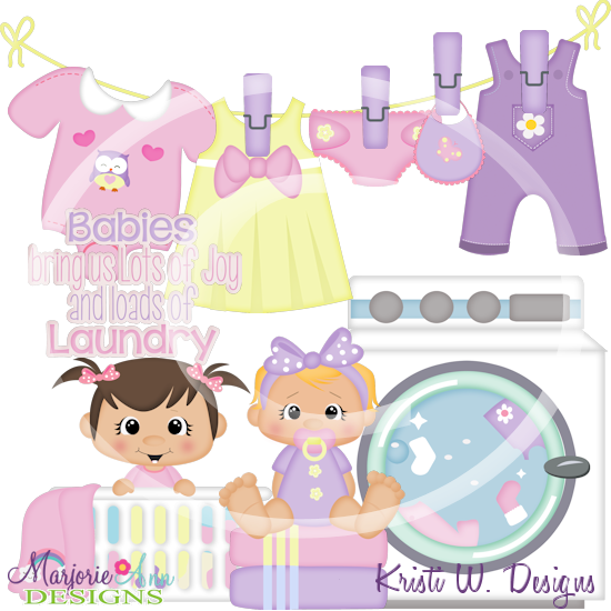 Loads Of Laundry-Girls SVG Cutting Files Includes Clipart - Click Image to Close